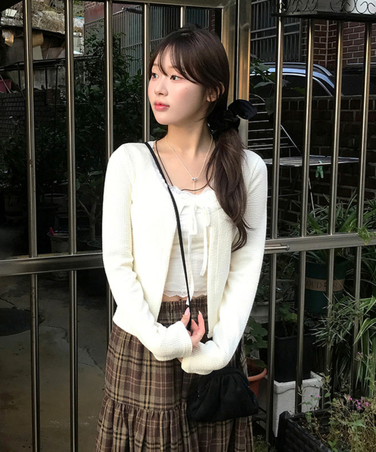 ルベットリボンスクランチ BLACK