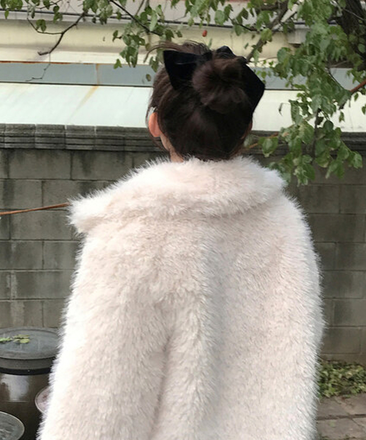 ルベットリボンスクランチ BLACK