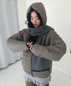 デイリーストライプマフラー BLUE