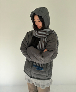 デイリーストライプマフラー BLUE