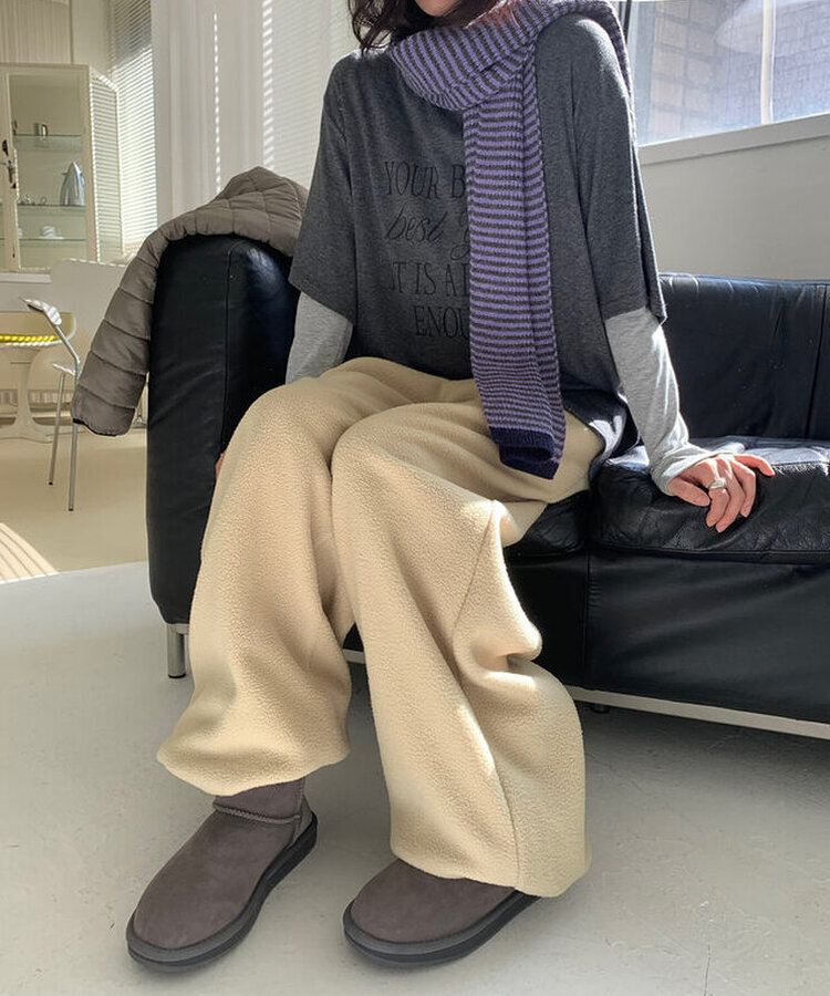 デイリーストライプマフラー PURPLE