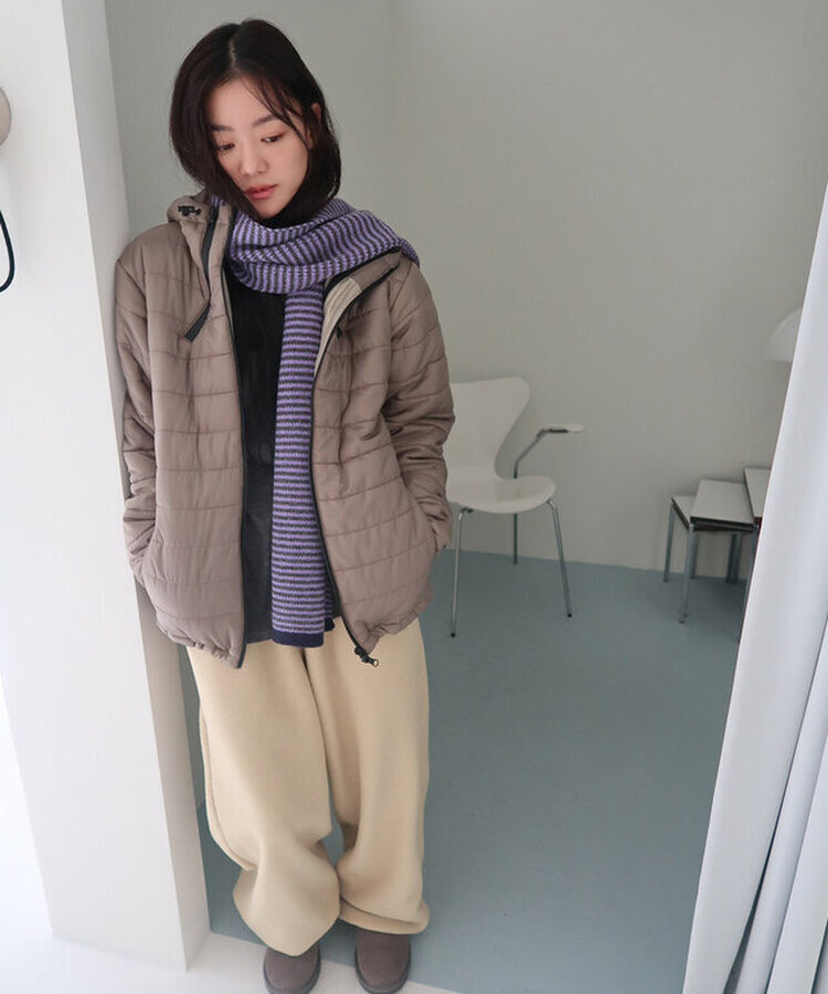 デイリーストライプマフラー PURPLE