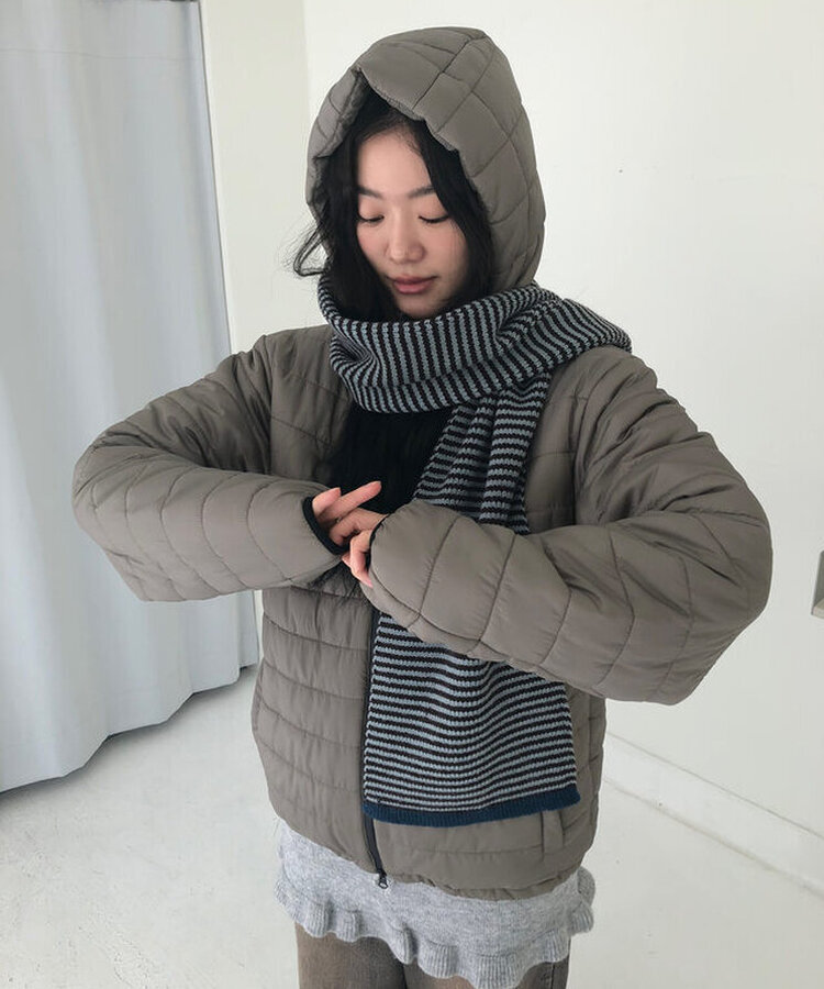 デイリーストライプマフラー BLUE