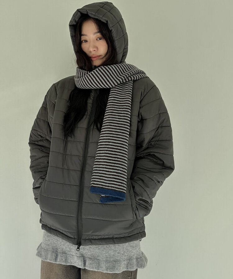 デイリーストライプマフラー BLUE