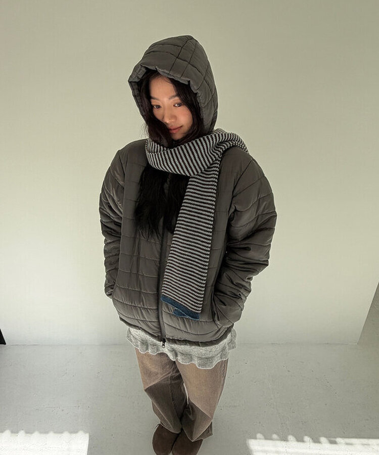 デイリーストライプマフラー BLUE