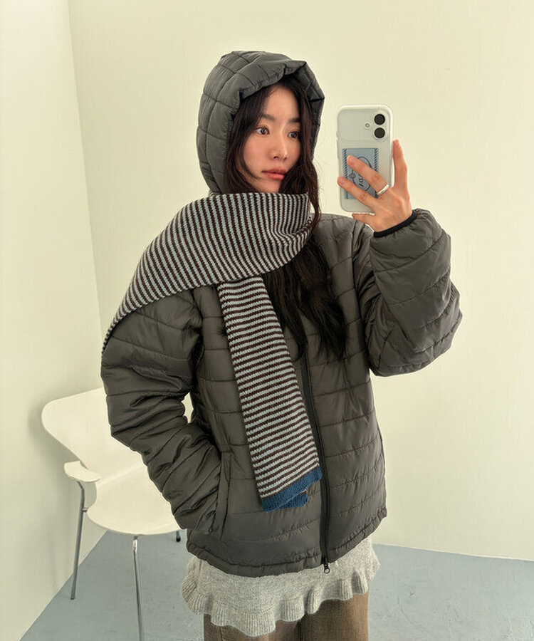 デイリーストライプマフラー BLUE