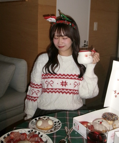 リボンノルディックニット IVORY