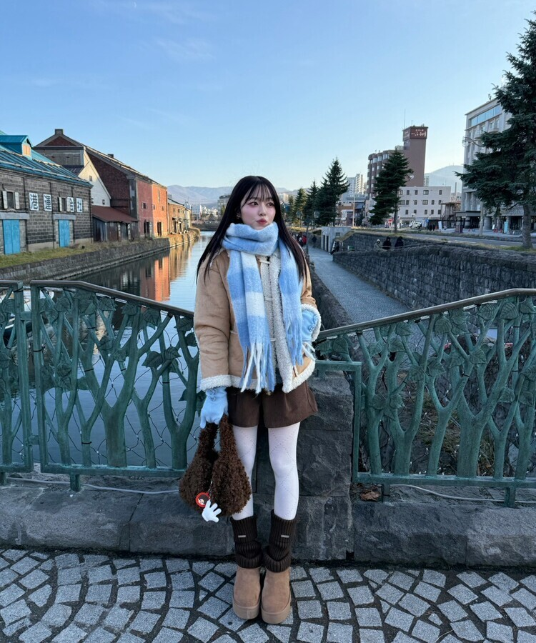 アーガイルポイントタイツ IVORY