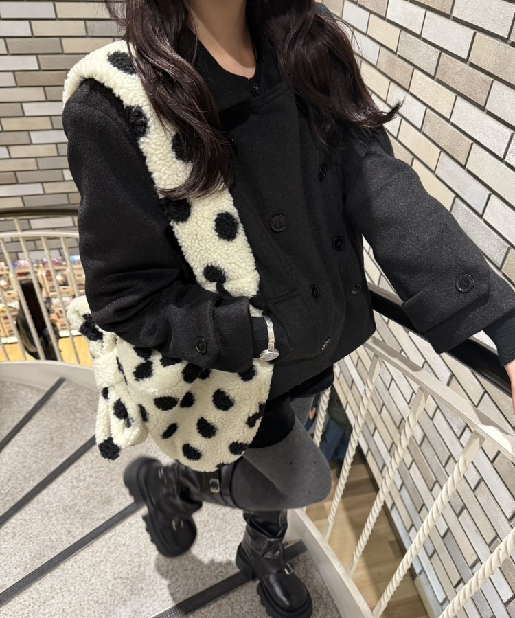 도트 스타킹 연그레이