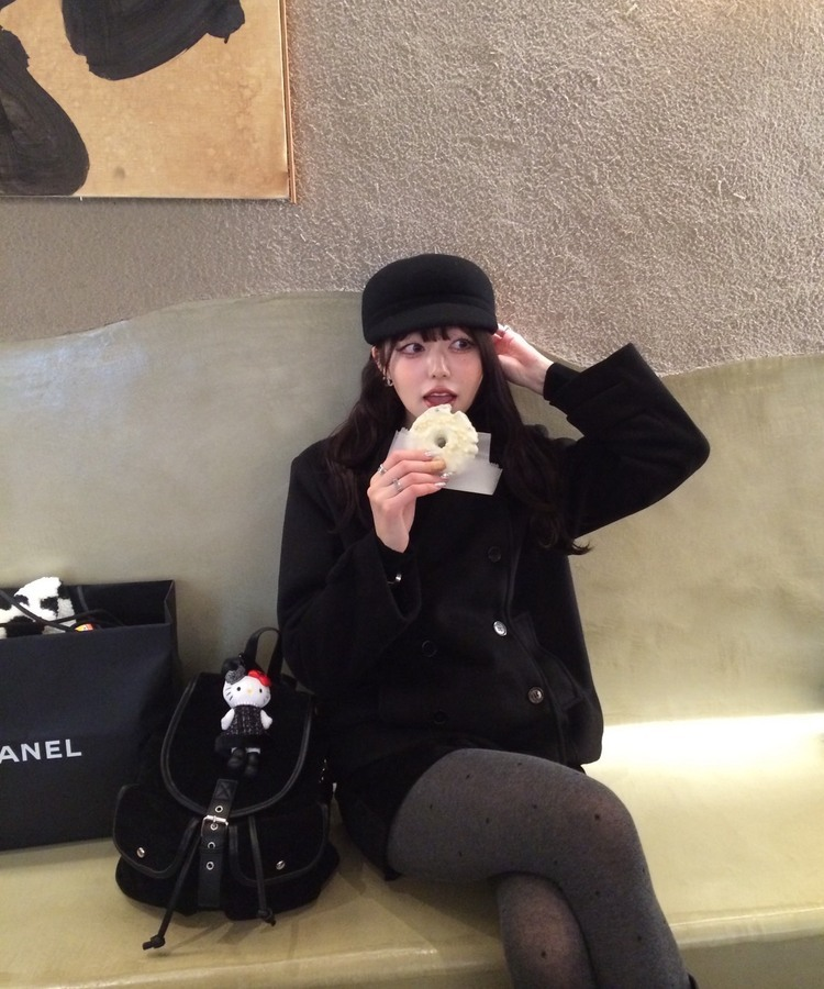 도트 스타킹 연그레이