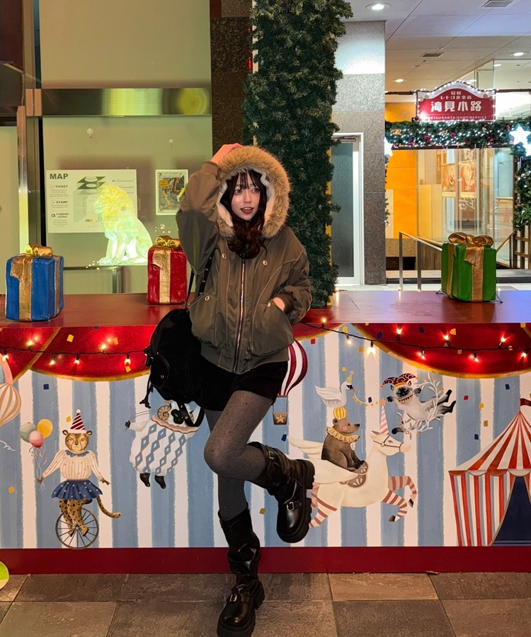 도트 스타킹 연그레이