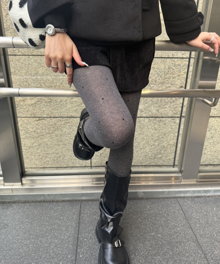 ドットタイツ GRAY