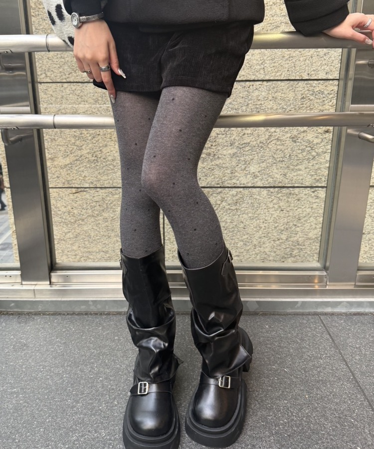 ドットタイツ GRAY