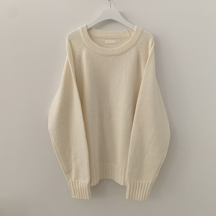 부드러운 폭닥함 여리여리 아방핏 라운드넥 래글런 오버핏 나그랑 오버핏 긴팔니트 빅사이즈