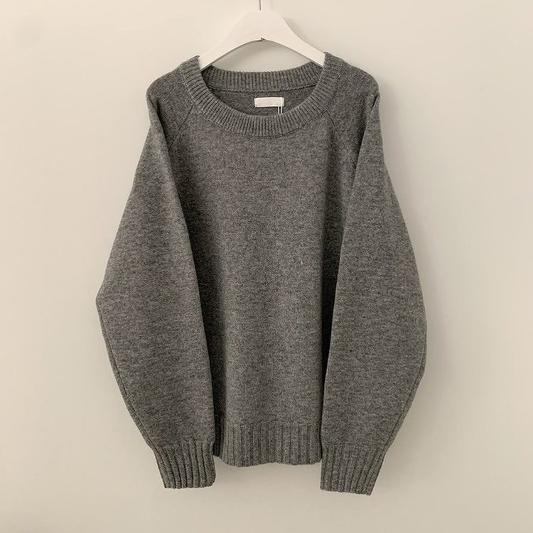 부드러운 폭닥함 여리여리 아방핏 라운드넥 래글런 오버핏 나그랑 오버핏 긴팔니트 빅사이즈