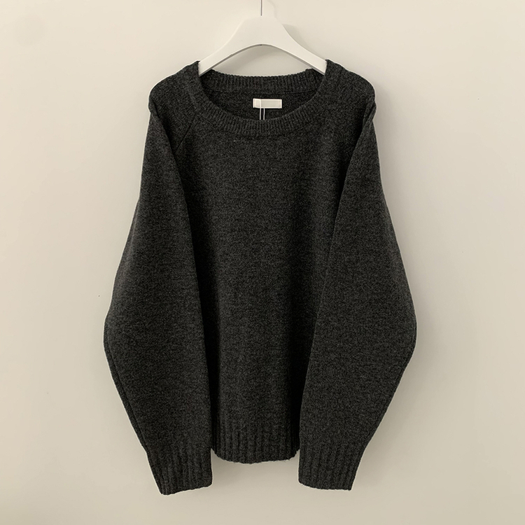 부드러운 폭닥함 여리여리 아방핏 라운드넥 래글런 오버핏 나그랑 오버핏 긴팔니트 빅사이즈