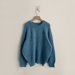 여리함 보장하는 글로리 나그랑 겨울 라운드 와펜 긴팔 니트