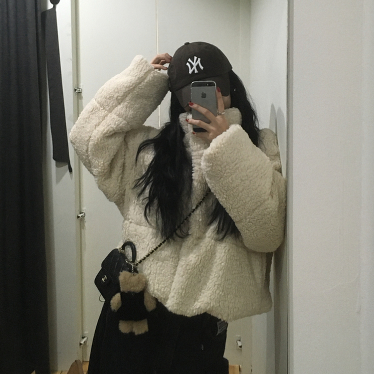 [하이넥/뽀글이] 양털 후리스 하이넥 뽀끌이 점퍼 코트