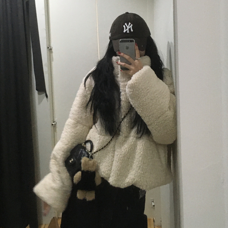 [하이넥/뽀글이] 양털 후리스 하이넥 뽀끌이 점퍼 코트