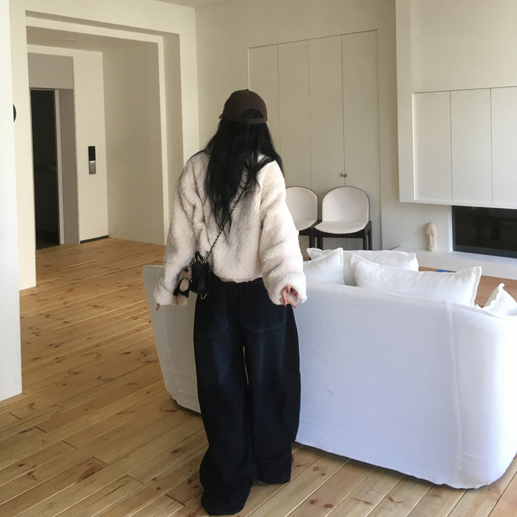 [하이넥/뽀글이] 양털 후리스 하이넥 뽀끌이 점퍼 코트