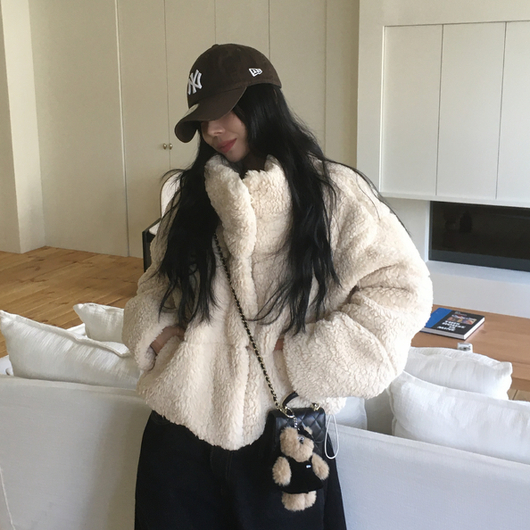 [하이넥/뽀글이] 양털 후리스 하이넥 뽀끌이 점퍼 코트