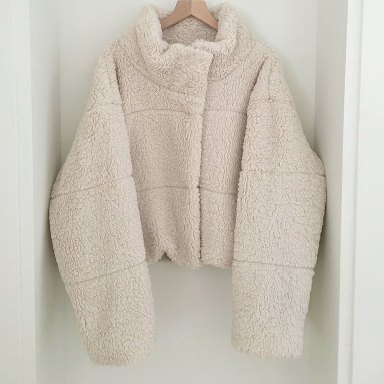 [하이넥/뽀글이] 양털 후리스 하이넥 뽀끌이 점퍼 코트