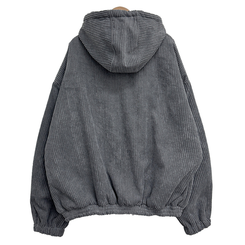 ルーズコーデュロイフードジャケットジャンパー