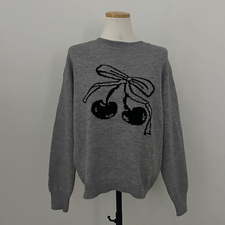 체리베리 라운드넥 루즈핏 니트