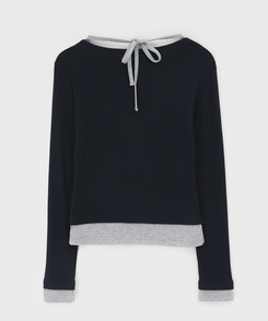 ボタンレイヤード長袖Tシャツ