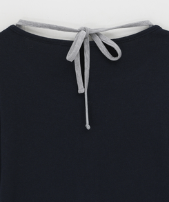 ボタンレイヤード長袖Tシャツ