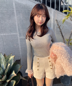 ボタンショートパンツ IVORY