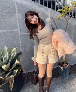 ボタンショートパンツ IVORY