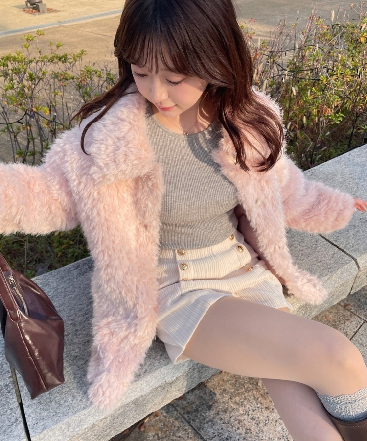 버튼 숏 팬츠 아이보리