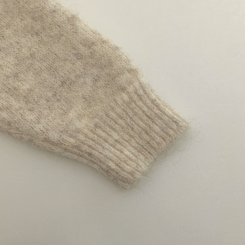 모헤어 오트밀 보카시 아방핏 라운드 데일리 겨울 가디건