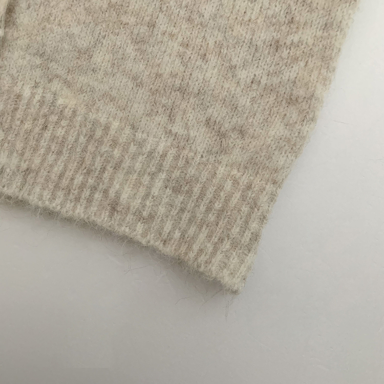 모헤어 오트밀 보카시 아방핏 라운드 데일리 겨울 가디건