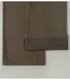 2XL모직 핀턱 안단추 비조 허리 조절 가능한 와이드 슬랙스 팬츠