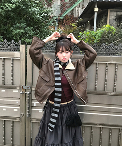 ストライプマフラー BROWN