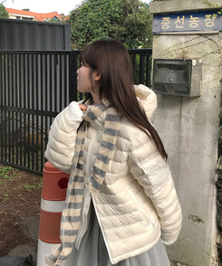 ストライプマフラー GREY