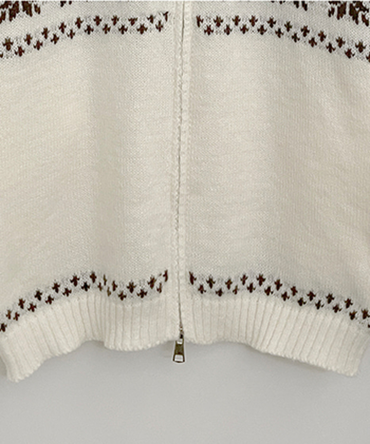 ノルディックニットジップアップ