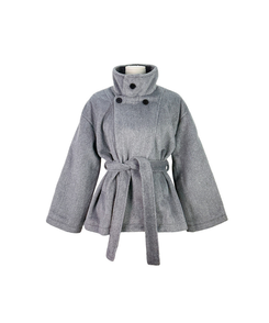 ハイネックダブルボタンハーフコート