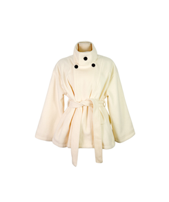 ハイネックダブルボタンハーフコート