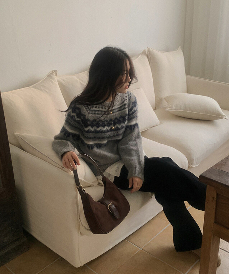 ベーシックノルディックニット GRAY