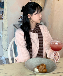 ストライプスカーフ BROWN