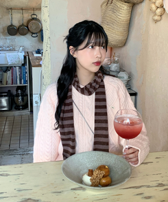 ストライプスカーフ BROWN