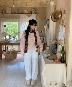 ストライプスカーフ BROWN