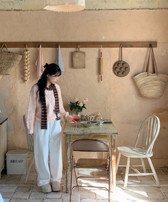 ストライプスカーフ BROWN