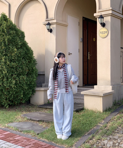 ストライプスカーフ SKY BLUE