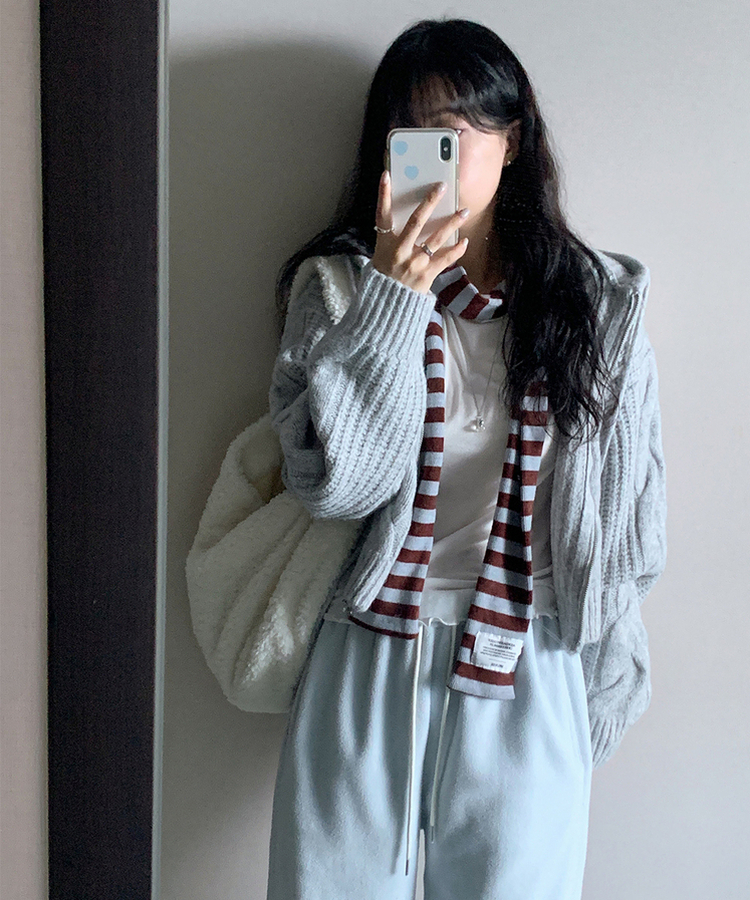 ストライプスカーフ SKY BLUE