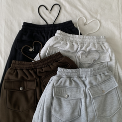 【起毛】ヒーティングサイドピンタックトレーニングパンツ