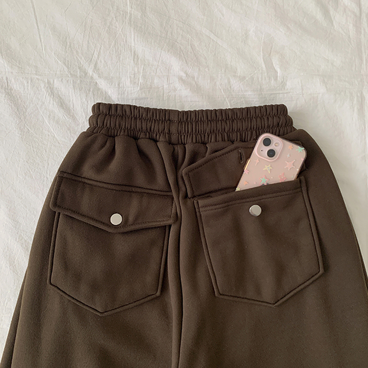 【起毛】ヒーティングサイドピンタックトレーニングパンツ